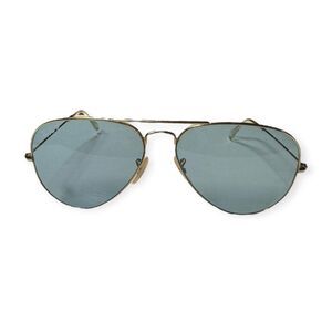 Ray Ban RB 3025 Aviator Sunglasses Polarized Large Metal Gold Blue 58-14mm